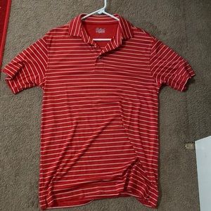 red golf shirt